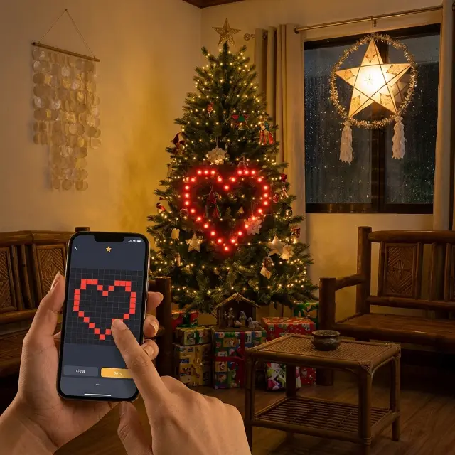 Write text or draw pictures on the tree